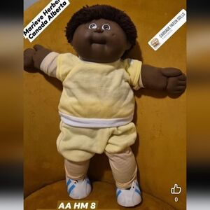 Cabbage Patch Kids Doll with Yellow Outfit AA HM 8 Fuzzy TLC